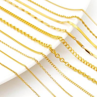 목걸이체인 진샵 써지컬스틸 얇은 금목걸이 골드체인 10종