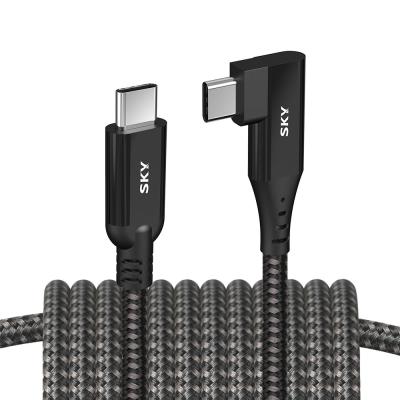 고속충전케이블 스카이 USB-PD 고속충전 2M 케이블 Gen2 ㄱ자 커넥터 100W SKY-C-C2PDG2P, 2m, 블랙