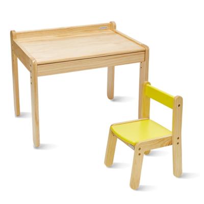 유아가구 야마토야 노스타 1인용 책상 + 의자세트, 책상(내추럴), 의자(옐로우)