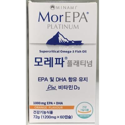 모레파 [미나미뉴트리션] 모레파 플래티넘 (1200mg x 60캡슐) 1000mg EPA + DHA + 비타민D