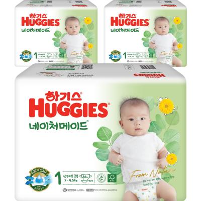 하기스네이처메이드 하기스 NEW 네이처메이드 밴드형 기저귀 아동공용 신생아용 1단계(3~4.5kg)