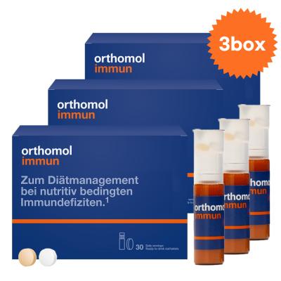 오쏘몰이뮨 오쏘몰 이뮨 3박스 90일 orthomol 독일 종합비타민(드링크+정제)