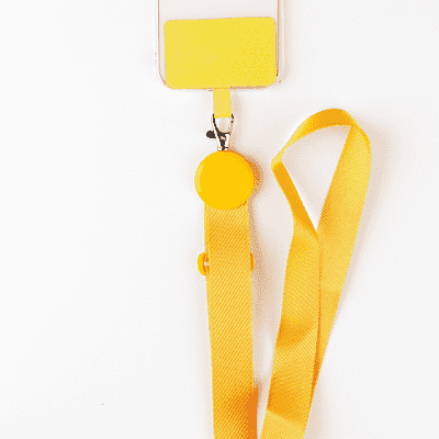 카드지갑목걸이줄 와이드 핸드폰 목걸이 스트랩 (전 기종 가능), 옐로, 2개