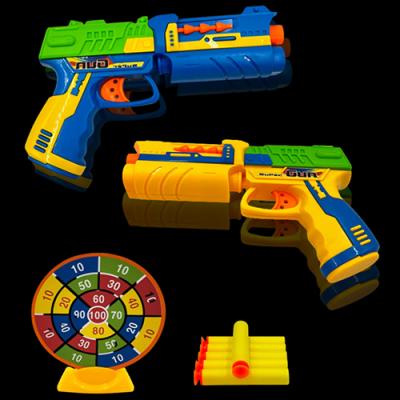 배그총 블라스터 다트총 어린이 답례품 판촉 안전 흡착 스펀지 장난감 총 너프건, 옐로우