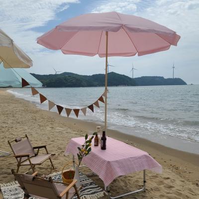 파라솔 쿠웅샵 썬샤인 파라솔 가방포함 3가지색상 캠핑 낚시 비치 감성을 더하다, 핑크
