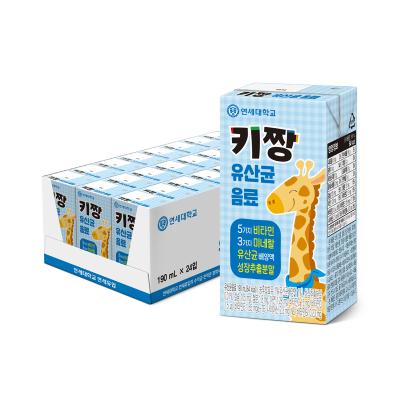 멸균우유 연세우유 키짱 유산균 음료, 190ml, 24개