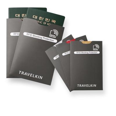 여권케이스주문제작 해킹방지 여권슬리브 & 카드슬리브 5개세트. 안티스키밍 RFID 여권케이스 패스포트홀더 신용카드케이스 여행용품